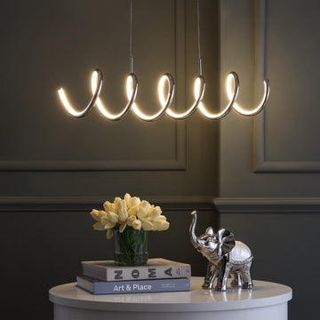 Ali 31" Dimmable Adjustable Integrated LED Metal Linear Pendant - JONATHAN Y